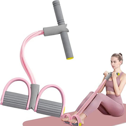 Resistance Bands 4-Tube Yoga Pedal Puller Resistance Band Elastic Pull